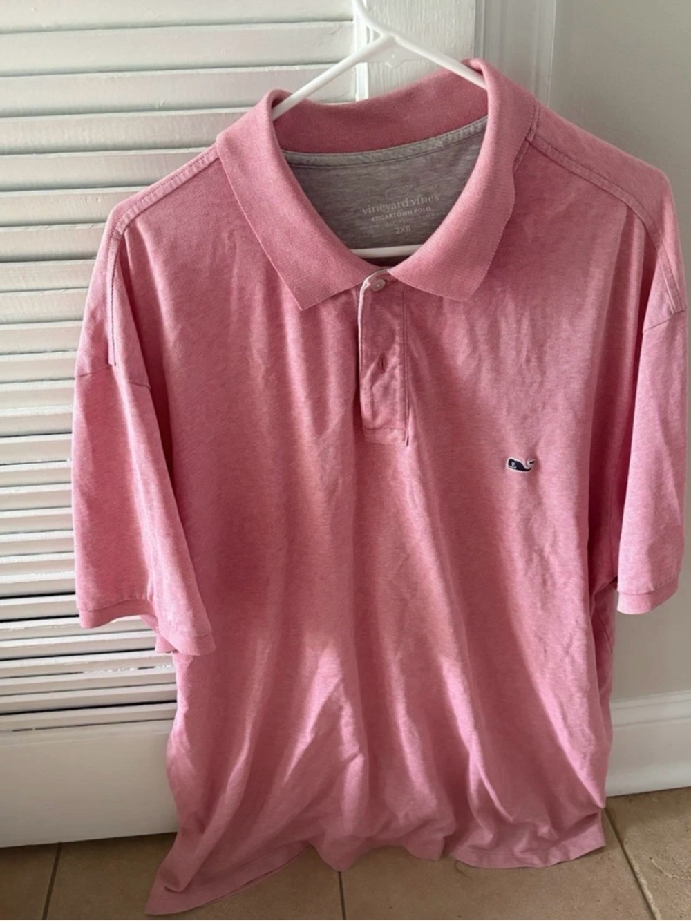 Vineyard Vines Edgartown Polo Shirt Mens 2XB Pink Stretch Soft Pocket Big & Tall